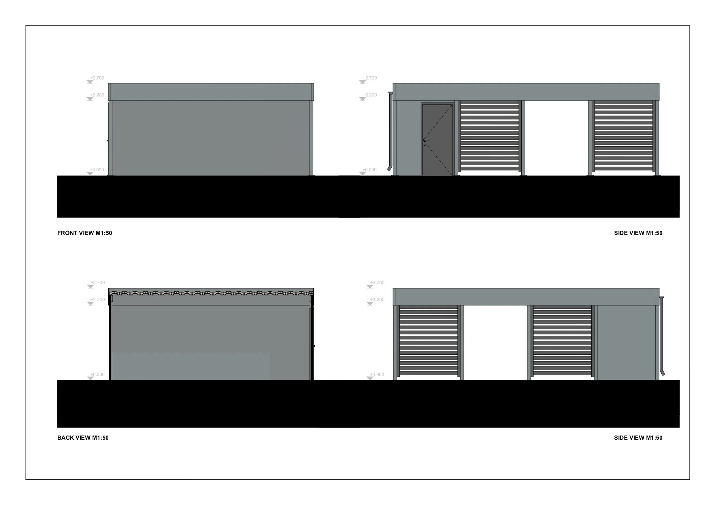 Dobbelt Carport Elsdon, 44 m²