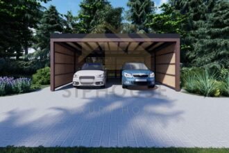 Dobbelt Carport I Træ Pilling, 36 m²