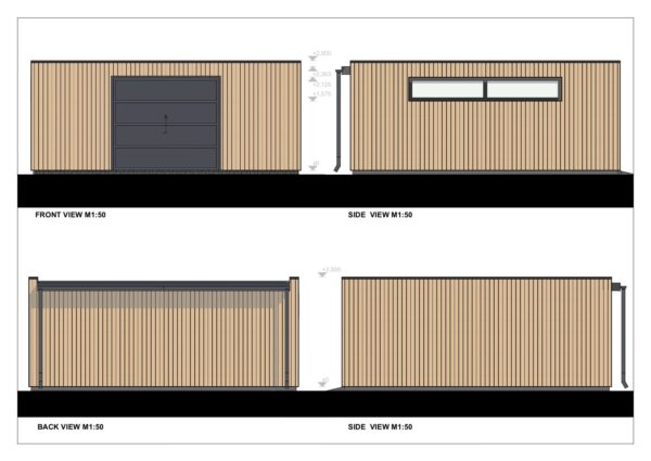 Isoleret Dobbelt Garage Dalton, 33 m²