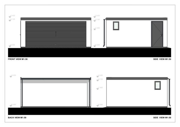 Isoleret Dobbelt Garage Weymouth, 28 m²