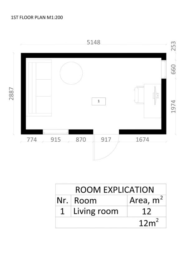 Isoleret Tiny House Hamam, 12 m²