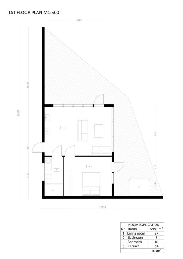 Præfabrikeret Sommerhus Roma, 103 m²