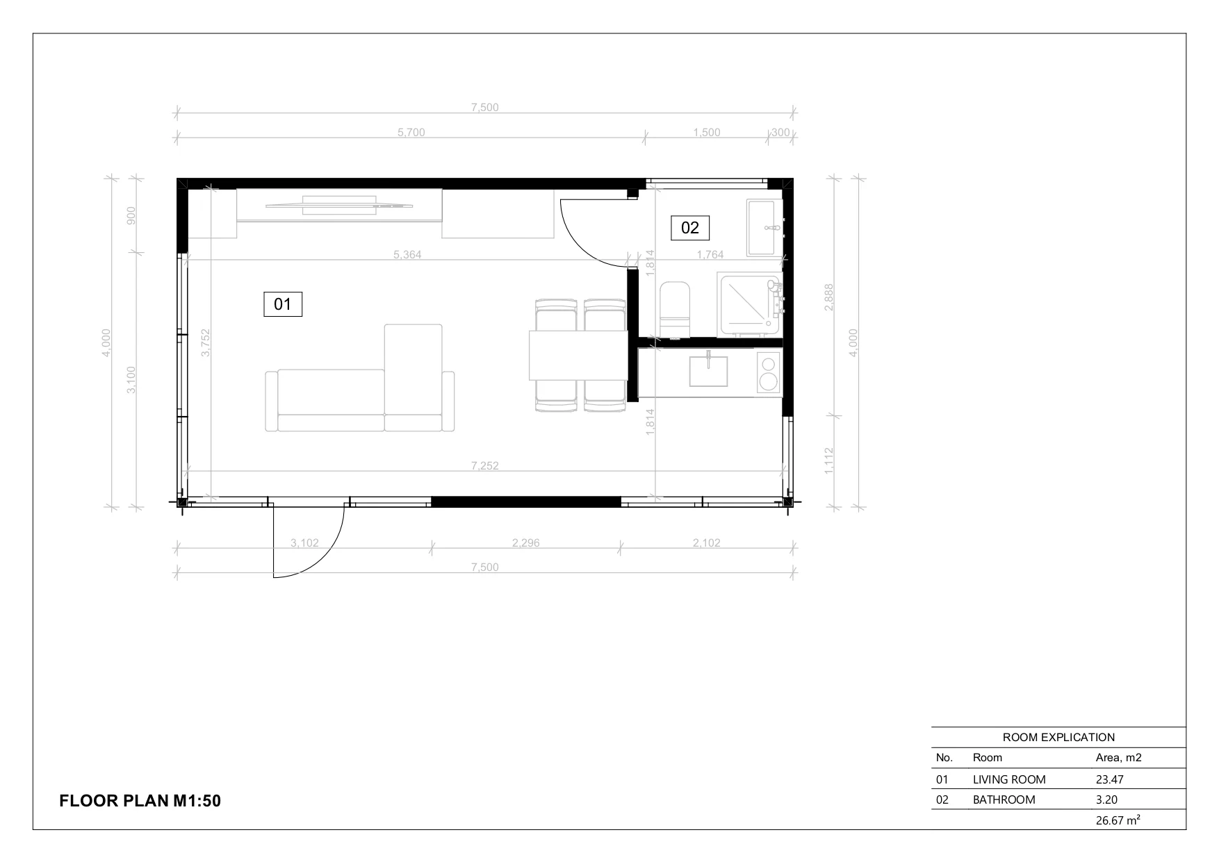 Moderne Kolonihavehus Belize, 30 m²