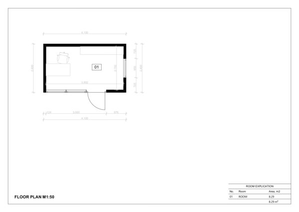 Præfabrikeret Hus Hannover, 10 m²