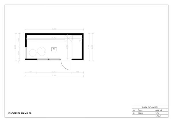 Isoleret Modulhus Furth, 11 m²