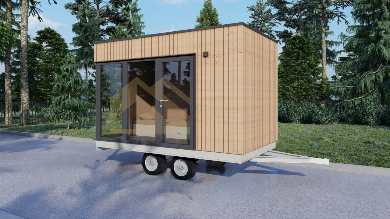 Isoleret Tiny House På Hjul Vasto, 7 m²