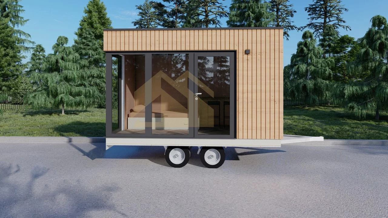 Isoleret Tiny House På Hjul Vasto, 7 m²