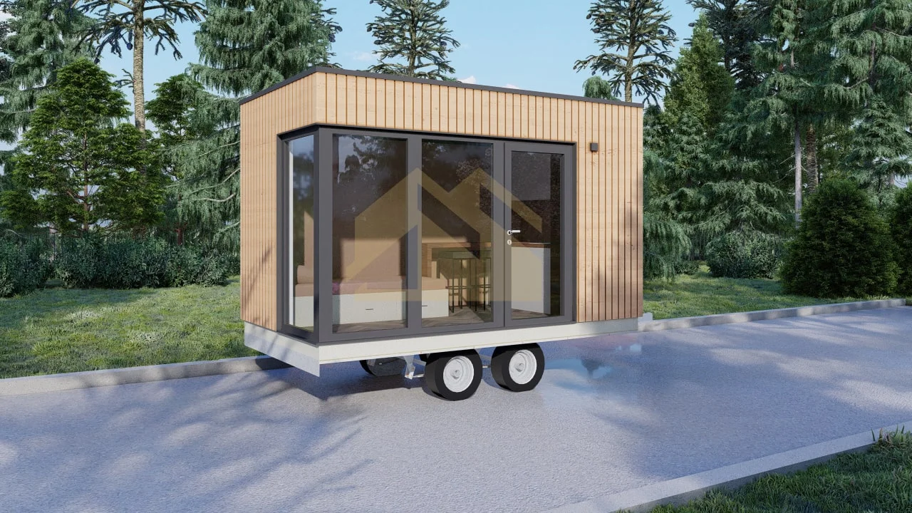 Isoleret Tiny House På Hjul Vasto, 7 m²