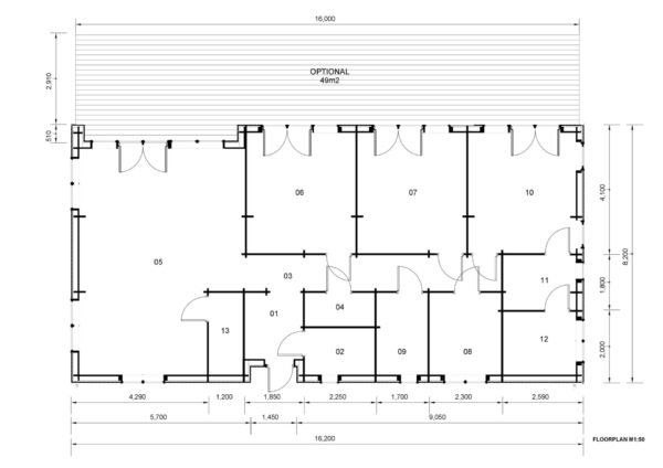 Houten Huis Zoe (Geïsoleerd, 44 mm + gevelbekleding), 115 m²