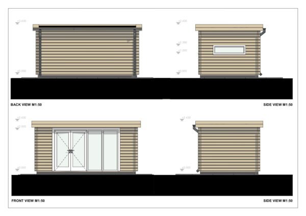 Blokhut Richard 44mm, 15m²