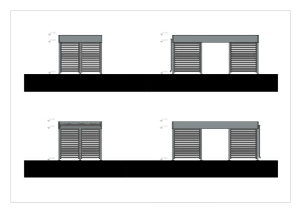 Moderne Aluminium Carport Felton, 16 M²