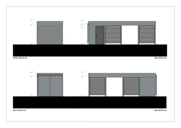 Moderne Aluminium Carport Snitter, 21 M²