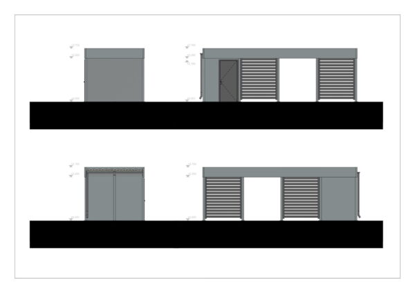 Moderne Aluminium Carport Snitter, 21 M²