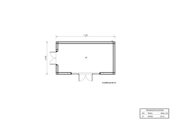 Houten Huis Hugo (Geïsoleerd, 34 mm + gevelbekleding), 24m²