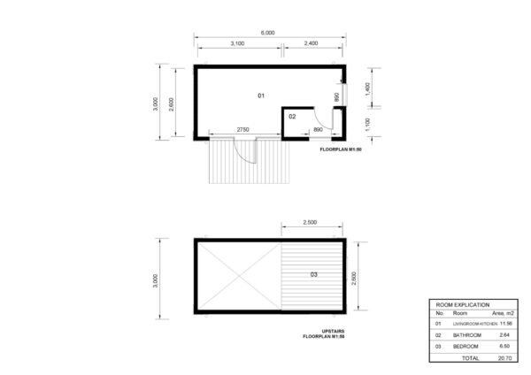 Houtskeletbouw woonunit Tessa (Geïnstalleerd) 18m²