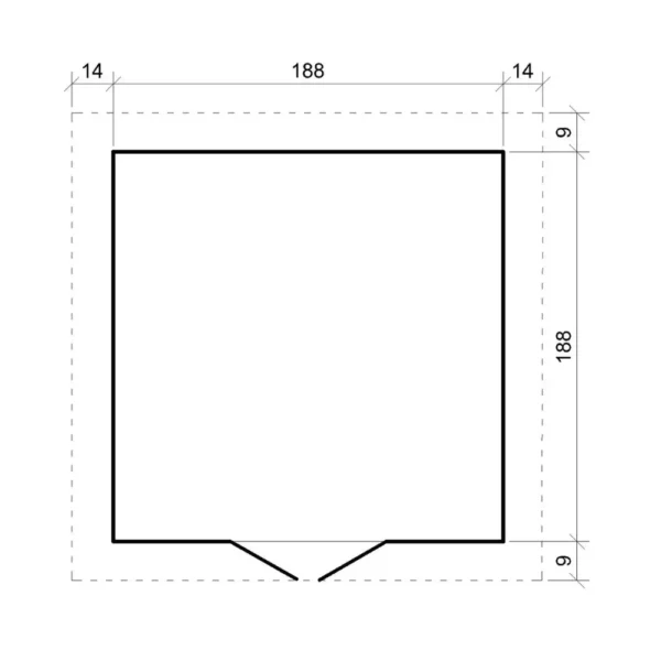 Redskabsskur SH518 - 200 x 200 cm – 4 m2