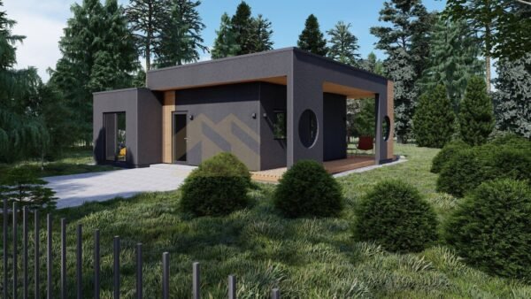 Tuinhuis Met Overkapping +Terras Balbinus (SIP Geïsoleerd) 57m²