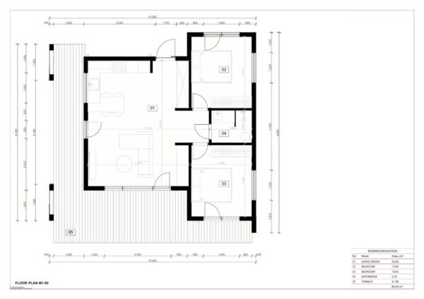 Tuinhuis Met Overkapping +Terras Balbinus (SIP Geïsoleerd) 57m²