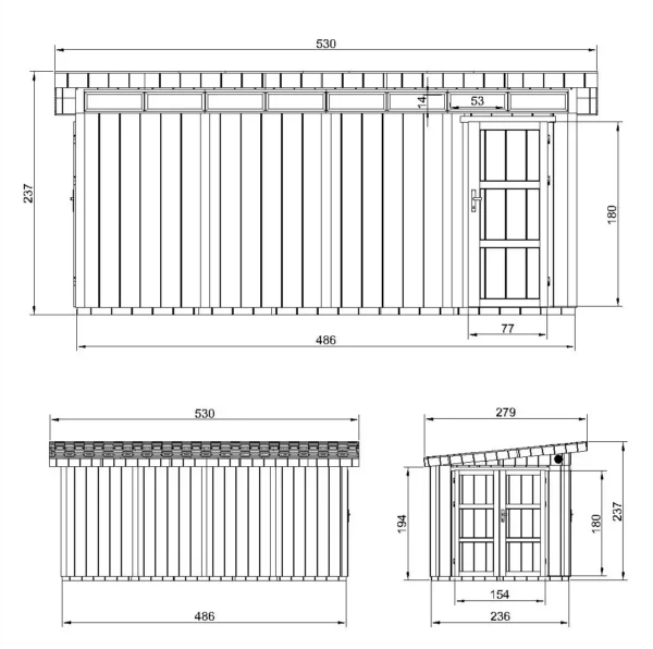 Luksus haveskur SH504 - 236 x 486 cm – 12 m2 - Image 4