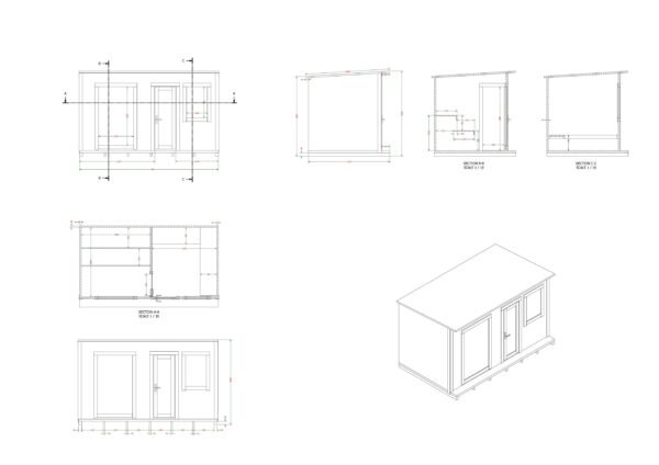 BUITENSAUNA, 4m x 2.4m, Schoten