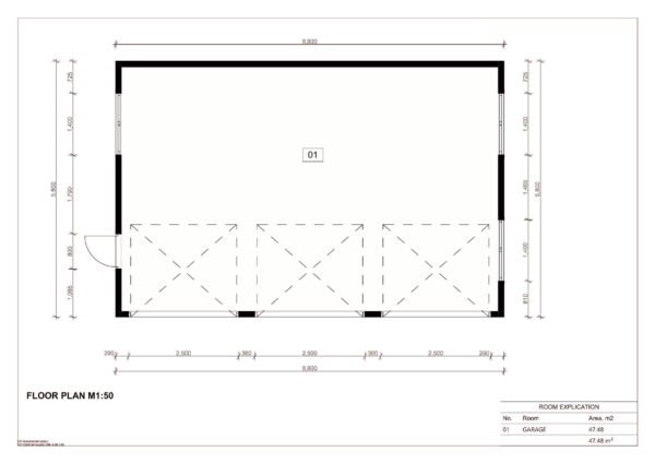 Triple Houten Garage Aeropos (SIP Geïsoleerd) 8.8 x 5.8 m