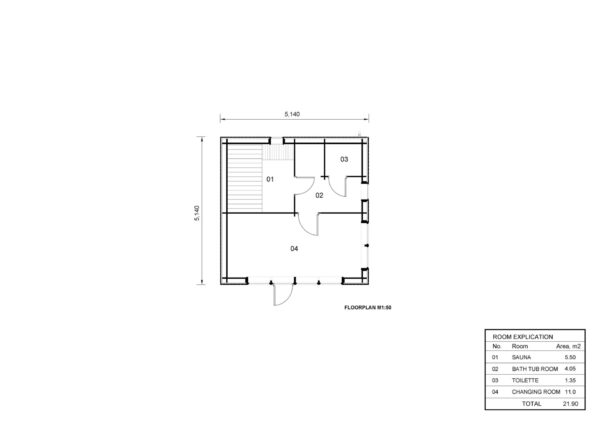 Tuinkantoor Ivo (44 mm + Gevelbekleding), 22 m²