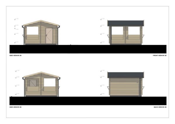 Blokhut Kiosk 44mm, 16 M²